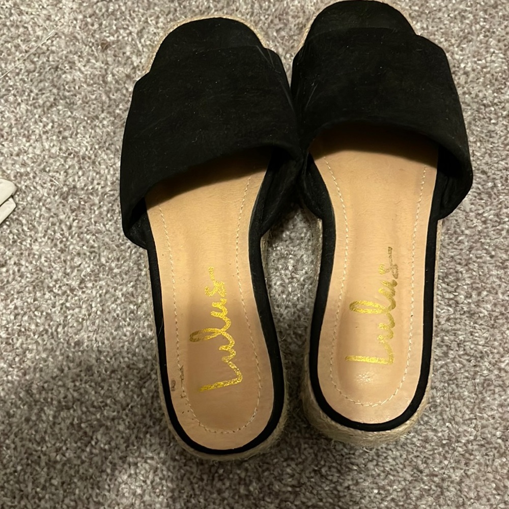 Lulus platform slip on sandles